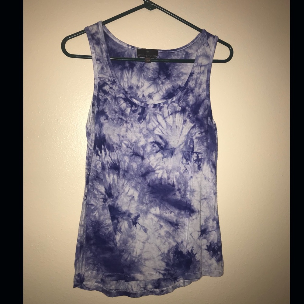 Purple tie dye tank top